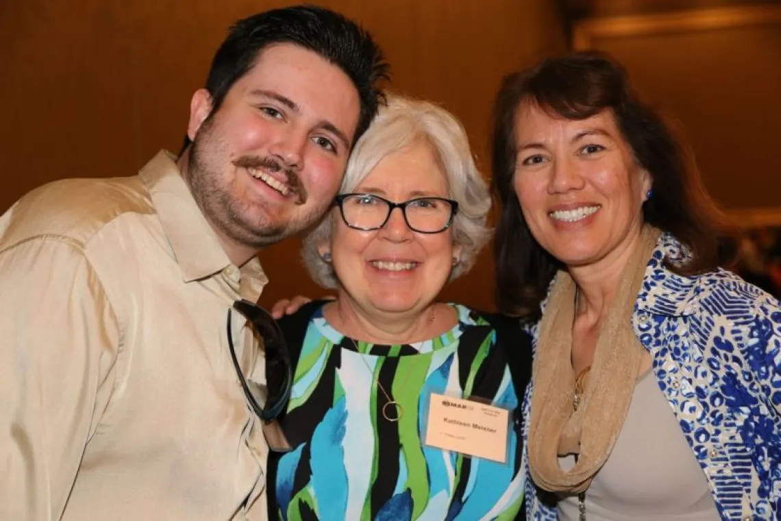 Tom Meixner Lifetime Achievement Award AHS-BSMAR April 2024: Sean Meixner, Kathleen Meixner, Martha PL Whitaker